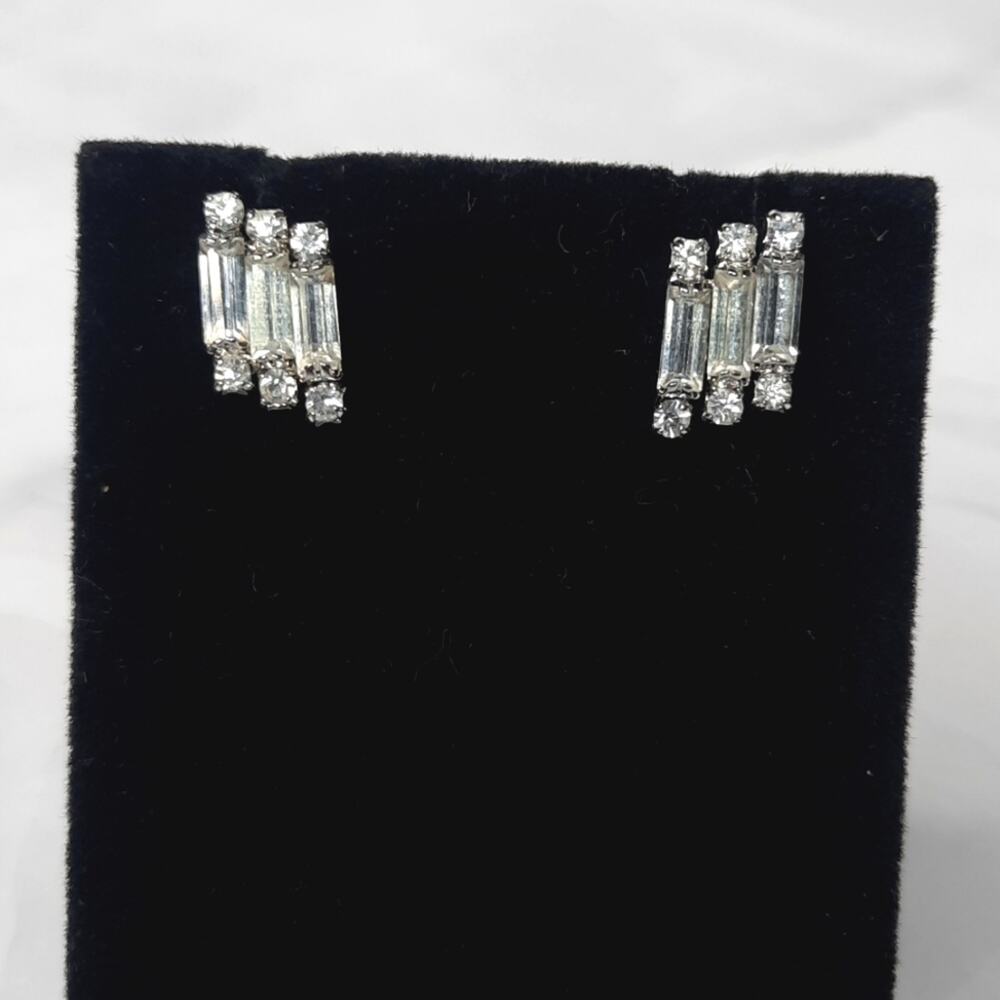 Small Silver and Crystal Earrings